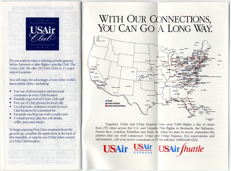 Image: timetable: USAir