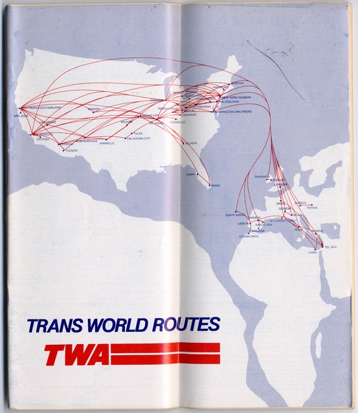 Image: timetable: TWA (Trans World Airlines)