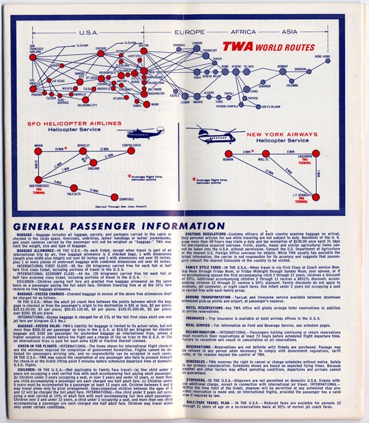 Image: timetable: TWA (Trans World Airlines)