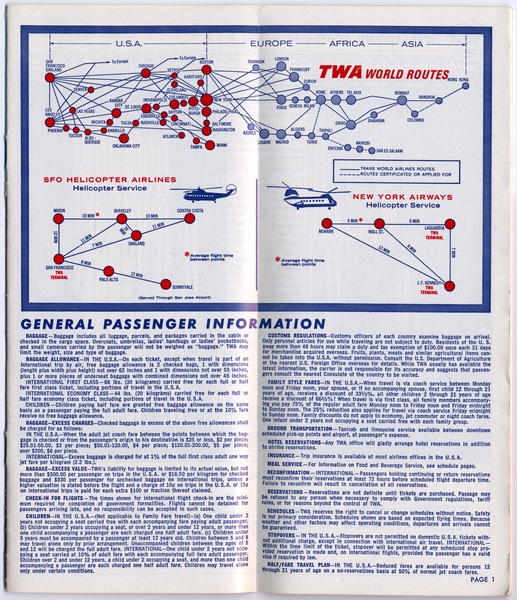 Image: timetable: TWA (Trans World Airlines)