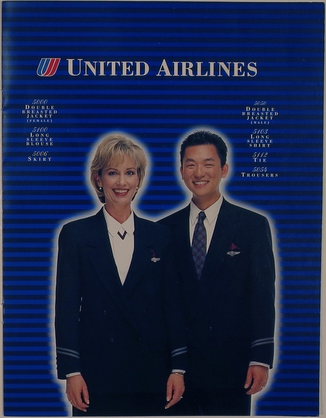 Image: brochure: United Airlines, flight attendant uniforms