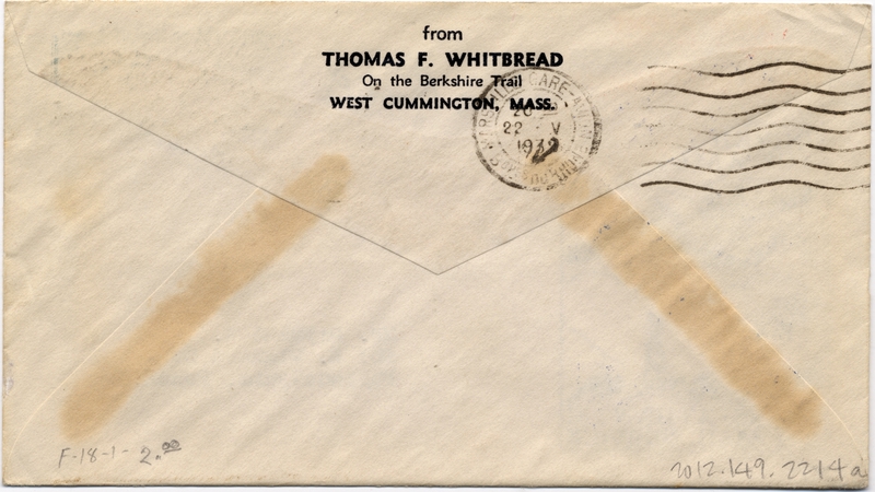 Image: airmail flight cover: Pan American Airways, FAM-18, first airmail flight, New York - Marseilles route