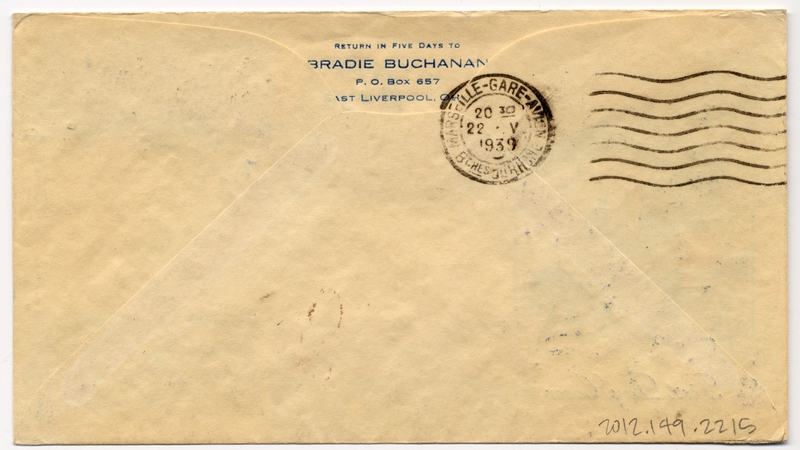 Image: airmail flight cover: Pan American Airways, FAM-18, first airmail flight, New York - Marseilles route