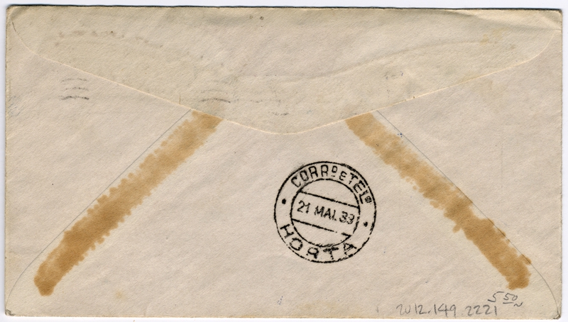 Image: airmail flight cover: Pan American Airways, FAM-18, first airmail flight, New York - Horta route