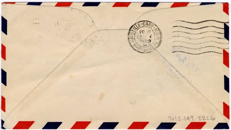 Image: airmail flight cover: Pan American Airways, FAM-18, first airmail flight, Horta - Marseilles route