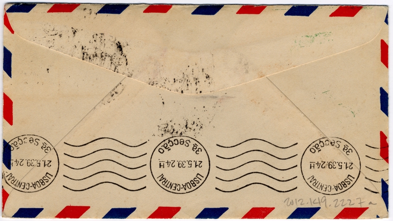Image: airmail flight cover: Pan American Airways, FAM-18, first airmail flight, Horta - Lisbon route