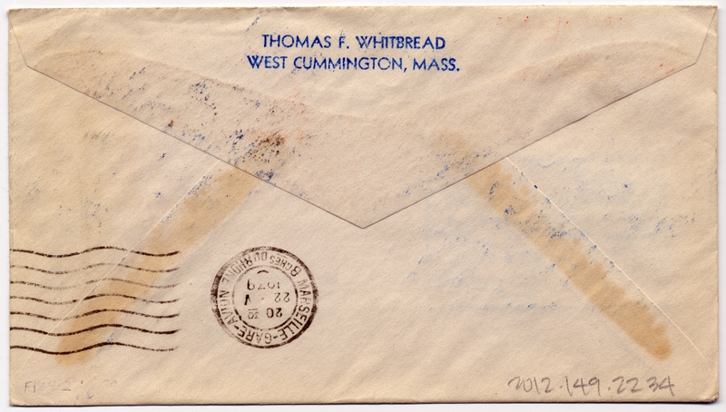 Image: airmail flight cover: Pan American Airways, FAM-18, first airmail flight, Lisbon - Marseilles route