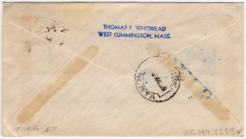 Image: airmail flight cover: Pan American Airways, FAM-18, first airmail flight, Lisbon - Horta route
