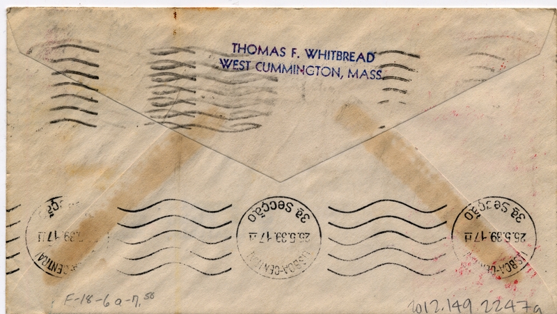 Image: airmail flight cover: Pan American Airways, FAM-18, first airmail flight, Marseilles - Lisbon route