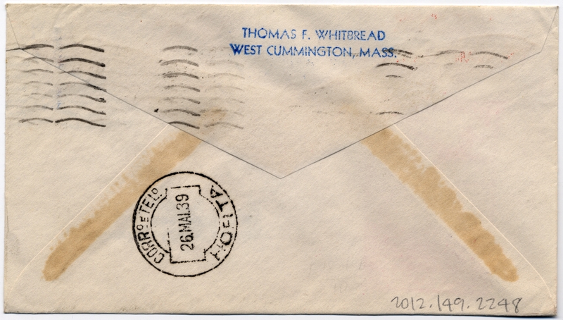 Image: airmail flight cover: Pan American Airways, FAM-18, first airmail flight, Marseilles - Horta route