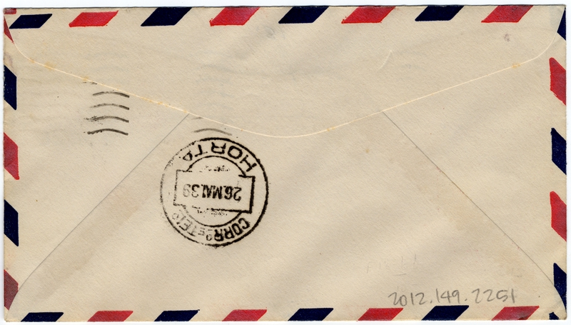 Image: airmail flight cover: Pan American Airways, FAM-18, first airmail flight, Marseilles - Horta route