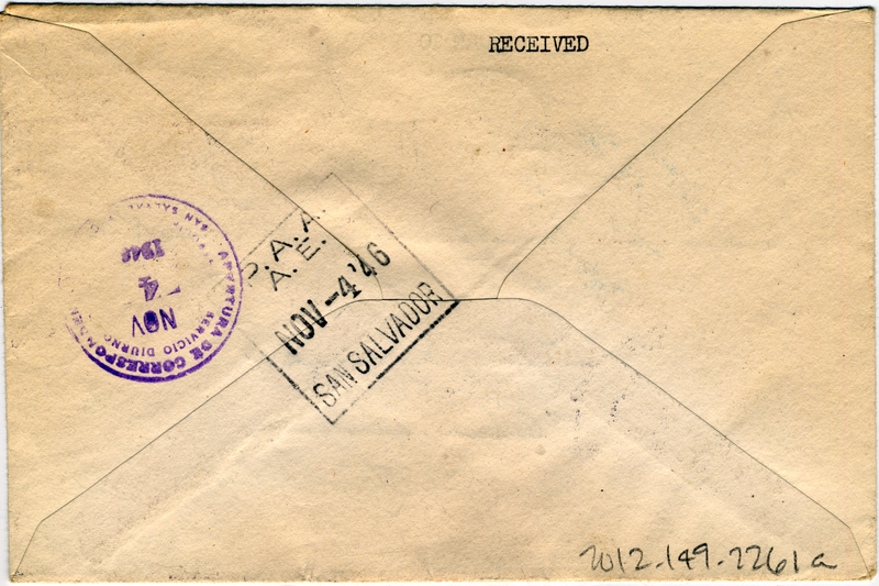 Image: airmail flight cover: Pan American Airways, 1946 airmail test