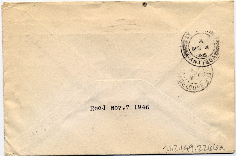 Image: airmail flight cover: Pan American Airways, 1946 airmail test