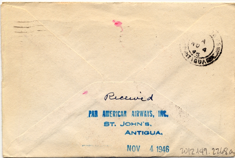 Image: airmail flight cover: Pan American Airways, 1946 airmail test
