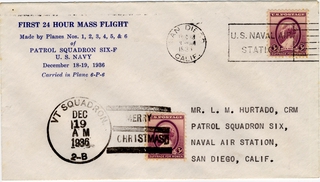 Image: airmail flight cover: Mass naval flight