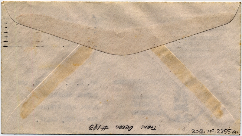 Image: airmail flight cover: Mass naval flight