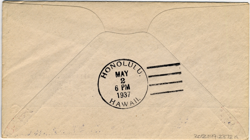 Image: airmail flight cover: Pan American Airways, first airmail flight, Guam - Honolulu