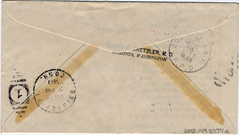 Image: airmail flight cover: Pan American Airways, Guam