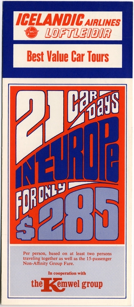 Image: brochure kit: Loftleidir Icelandic Airlines