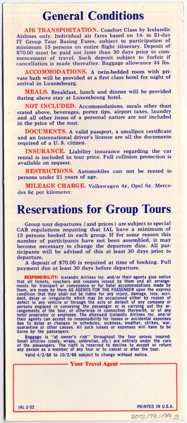 Image: brochure kit: Loftleidir Icelandic Airlines