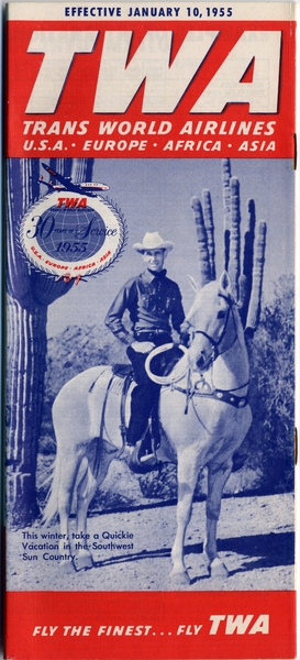 Image: timetable: TWA (Trans World Airlines)