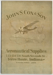 catalog: John S. Cox & Son, aeronautical supplies