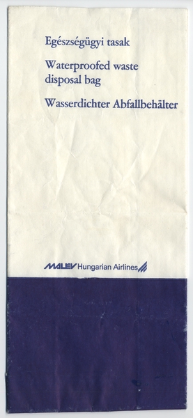 Image: airsickness bag: Malev Hugarian Airlines