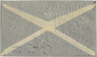 Image: airmail flight cover: New York, Rio and Buenos Aires Line (NYRBA), first flight, Argentina to United States route, M. J. Grooch