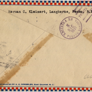 Image #3: airmail flight cover: First airmail flight, FAM-5, Miami - Puerto Barrios route, Juan Trippe