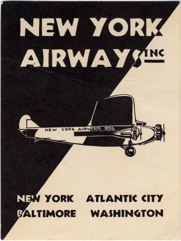 Luggage label: New York Airways