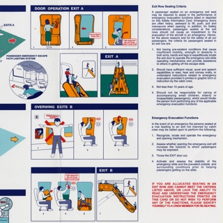 Image #2: safety information card: Silk Air, Airbus A320
