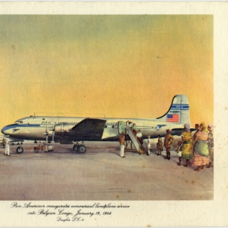 Image #2: menu: Pan American World Airways, Historic First Flights series, Douglas DC-4