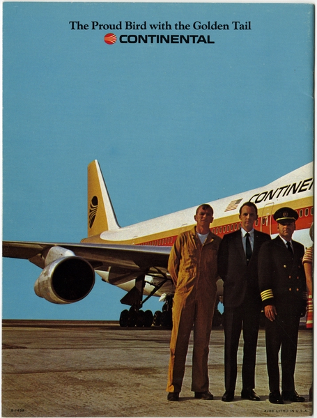 Image: brochure: Continental Airlines, Boeing 747