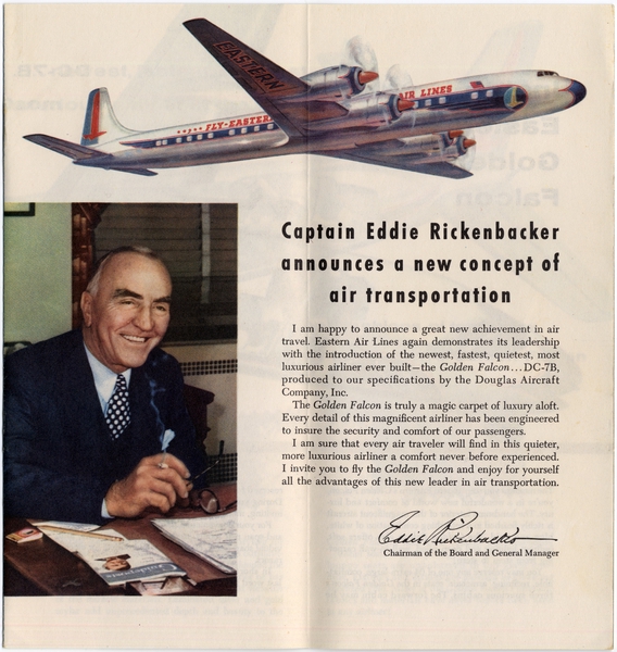 Image: brochure: Eastern Air Lines, Douglas DC-7B
