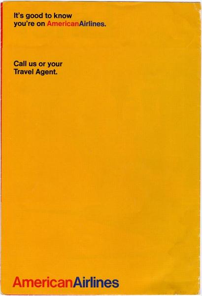Image: brochure: American Airlines, Boeing 747