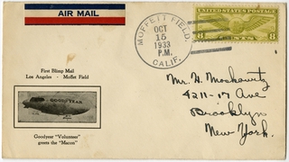 Image: flight cover: Goodyear airmail