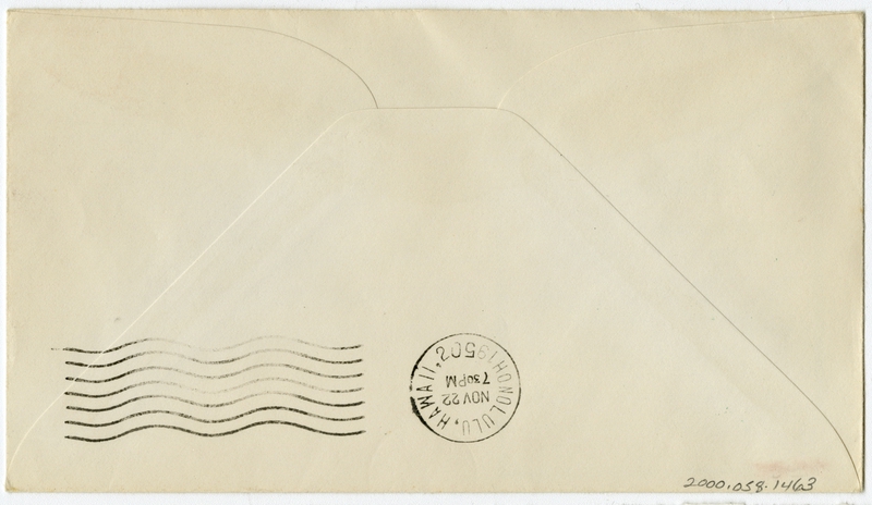 Image: airmail flight cover: Pan American World Airways, San Francisco - Honolulu route