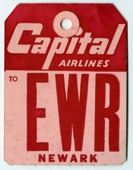 Image: baggage destination tag: Capital Airlines