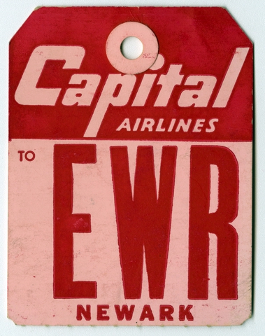 Baggage destination tag: Capital Airlines