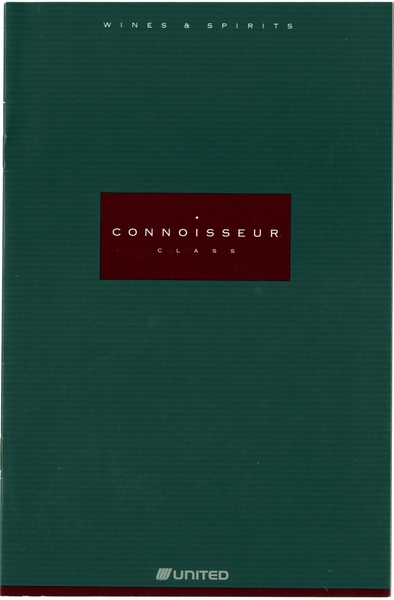 Image: menu: United Airlines, Connoisseur (Business) Class