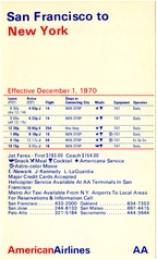 Image: pocket timetable: American Airlines