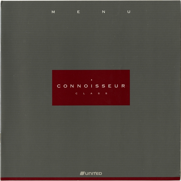 Image: menu: United Airlines, Connoisseur (Business) Class