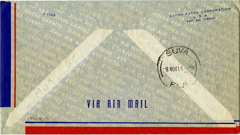 Image: airmail flight cover: Pan American Airways