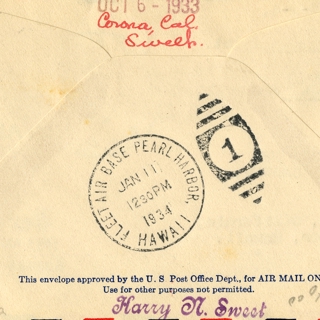 Image #2: airmail flight cover: Massed flight from San Francisco to Pearl Harbor, U.S. Navy, Tenth Patrol Squadron