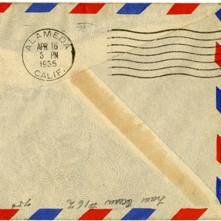 Image #2: airmail flight cover: Pan American Airways, first Pacific survey flight, California - Hawaii route