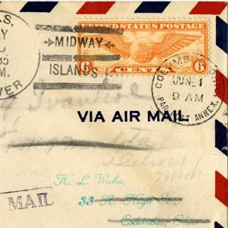 Image #1: airmail flight cover: Mass naval flight, Midway, May 11, 1935