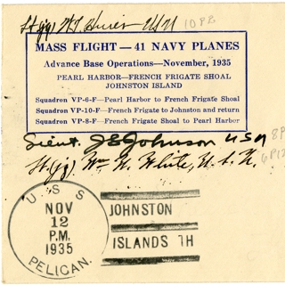 Image #1: airmail flight cover: Mass naval flight, November 1935