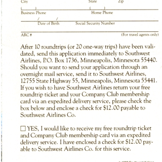 Image #3: mileage program information: Southwest Airlines, The Company Club