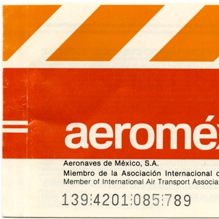 Image #2: ticket jacket and ticket: AeroMéxico