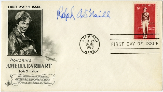 Images | airmail first day cover: Amelia Earhart | SFO Museum